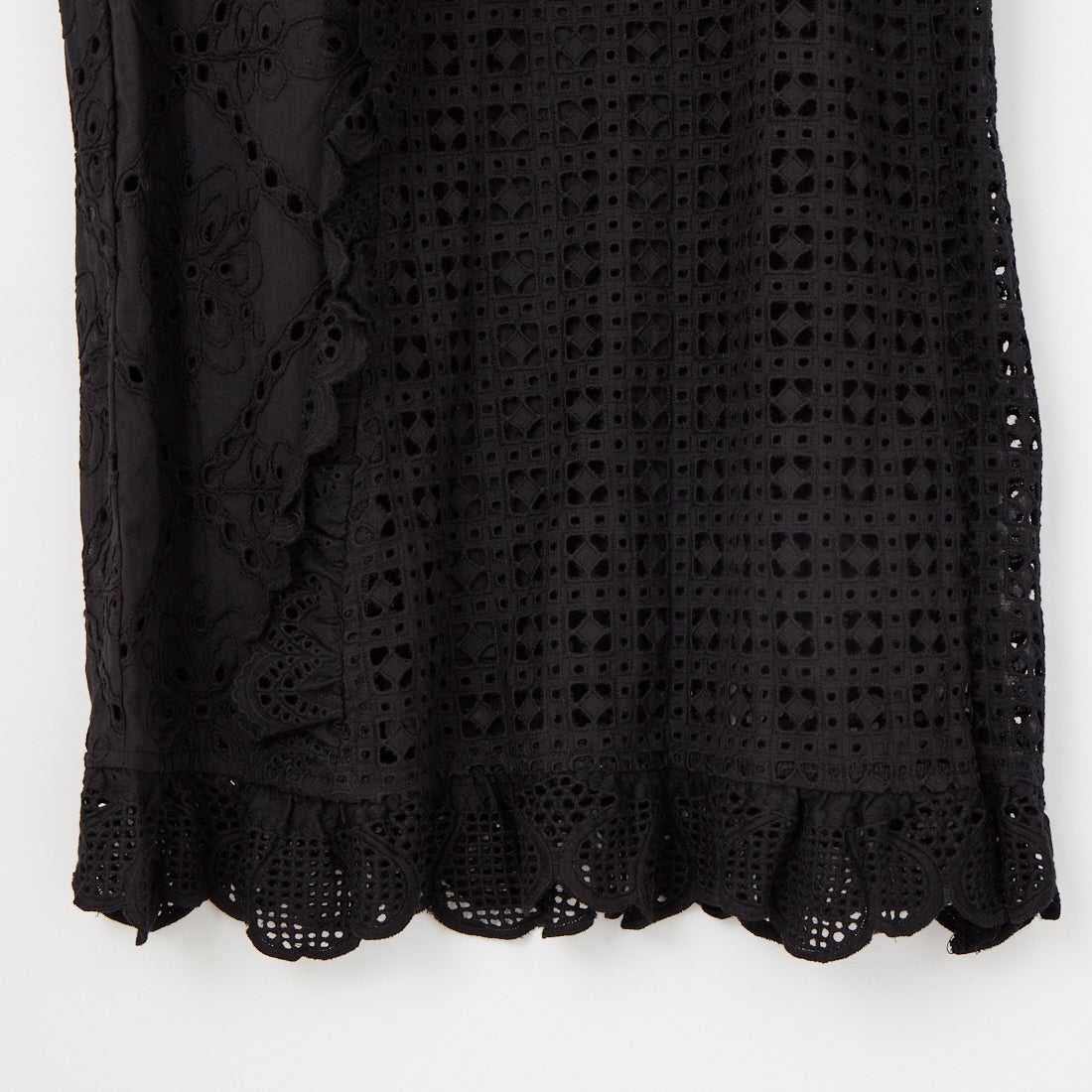 MAISON SPECIAL [メゾンスペシャル] レースパッチロンパース [21261266304] BLK