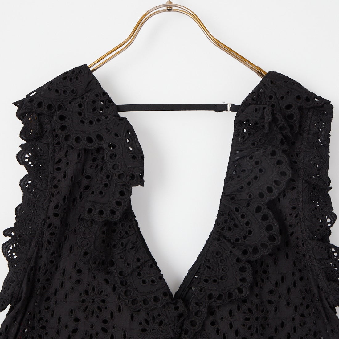 MAISON SPECIAL [メゾンスペシャル] レースパッチロンパース [21261266304] BLK