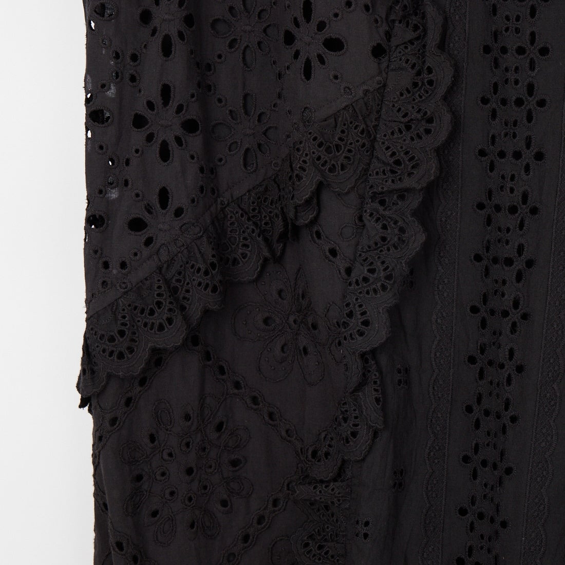 MAISON SPECIAL [メゾンスペシャル] レースパッチロンパース [21261266304] BLK