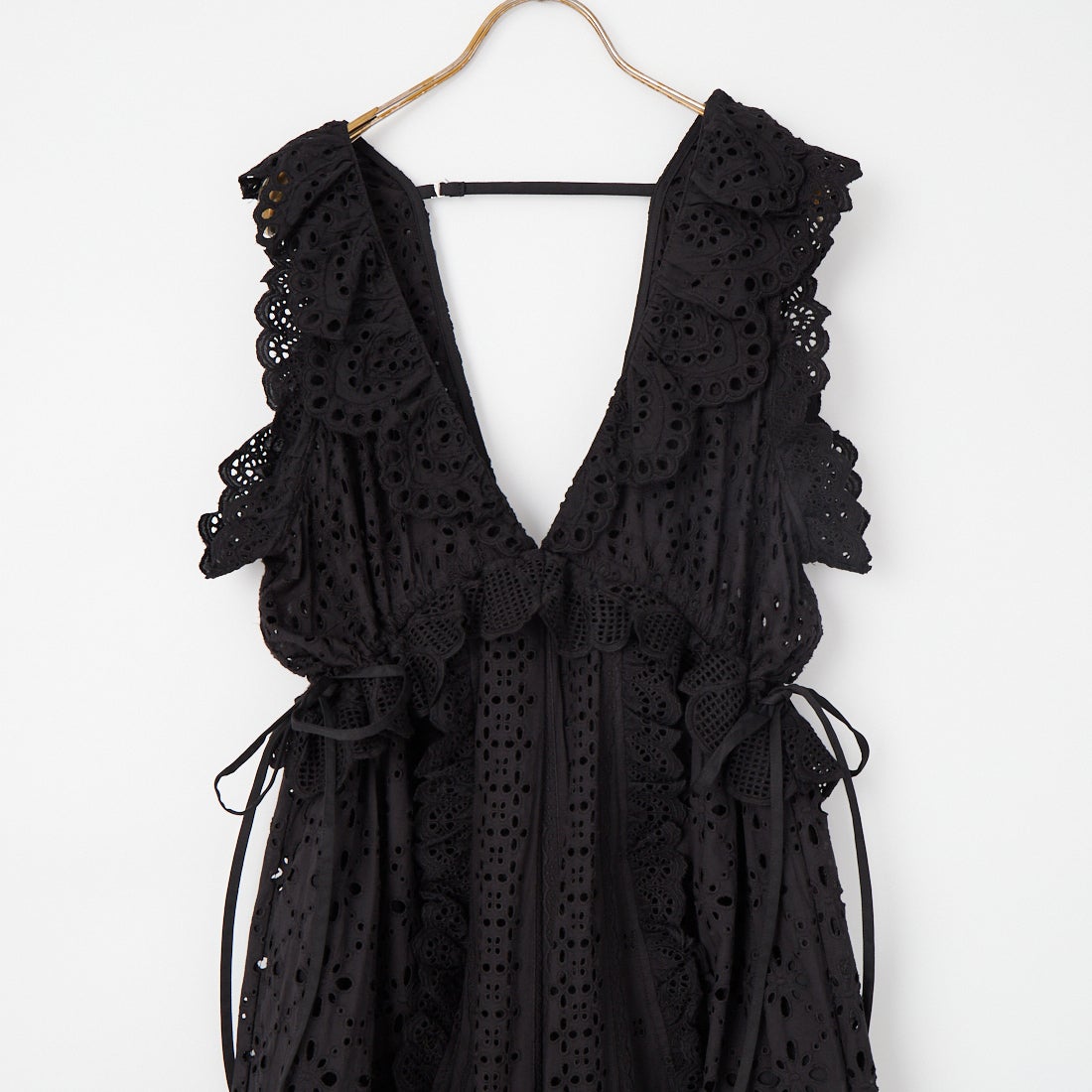 MAISON SPECIAL [メゾンスペシャル] レースパッチロンパース [21261266304] BLK