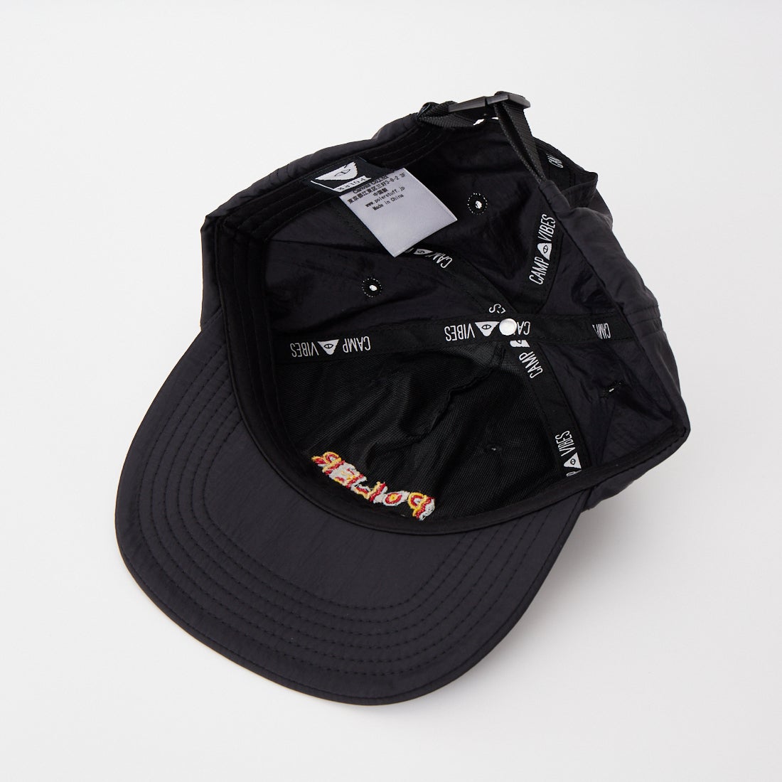 POLeR [ポーラー] フェスティバル刺繍ナイロンキャップ [261MCV0073] BLACK