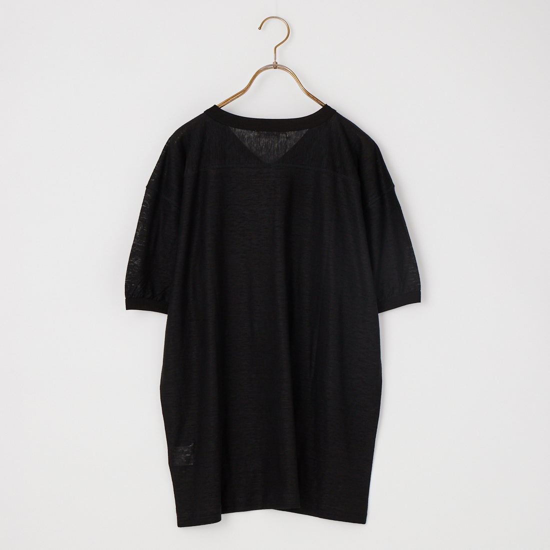 THE SHINZONE [ザ シンゾーン] リネン フットボールTシャツ [26MMSCU01] 07 BLACK
