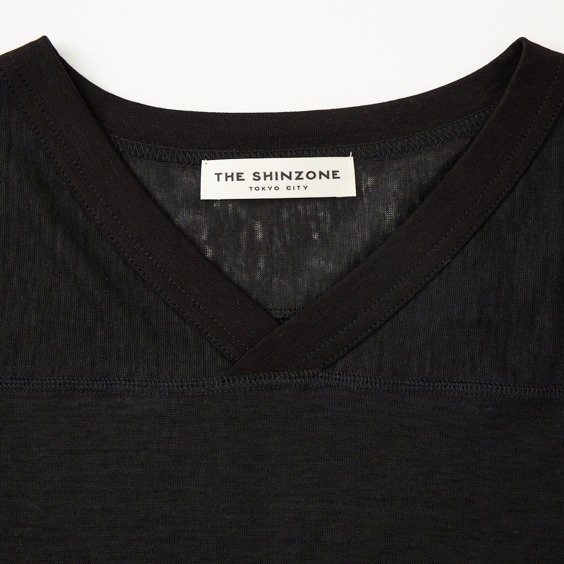 THE SHINZONE [ザ シンゾーン] リネン フットボールTシャツ [26MMSCU01] 07 BLACK