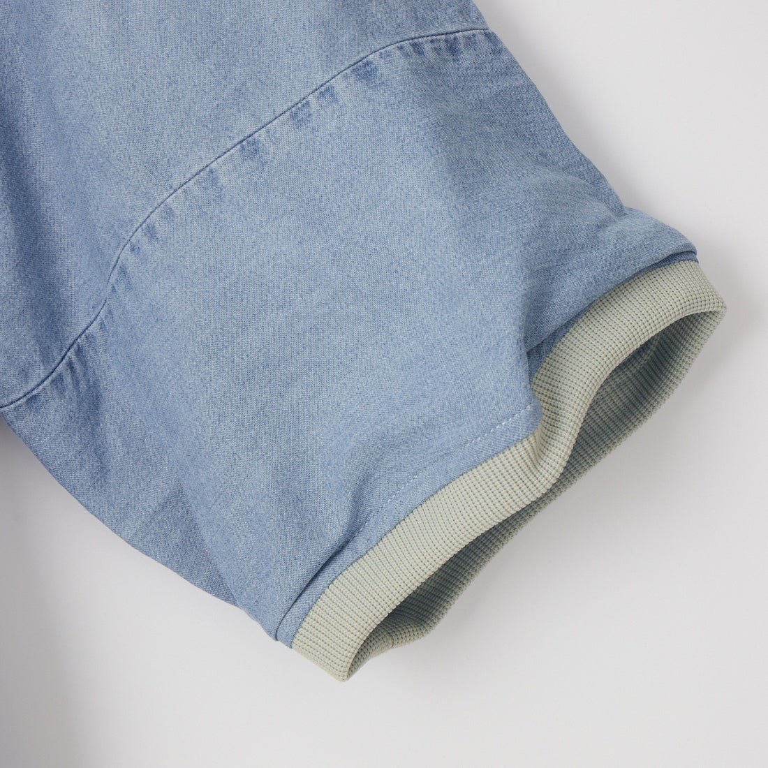 ODDMENT [オッドメント] ライトデニム リメイクショートスリーブTシャツ [SS-CREW-LIGHT-DENIM] DENIM