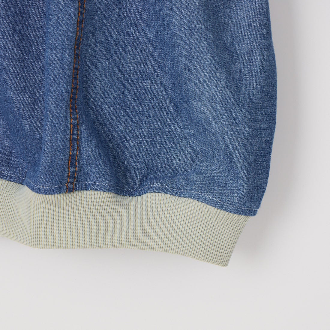 ODDMENT [オッドメント] ライトデニム リメイクショートスリーブTシャツ [SS-CREW-LIGHT-DENIM] DENIM