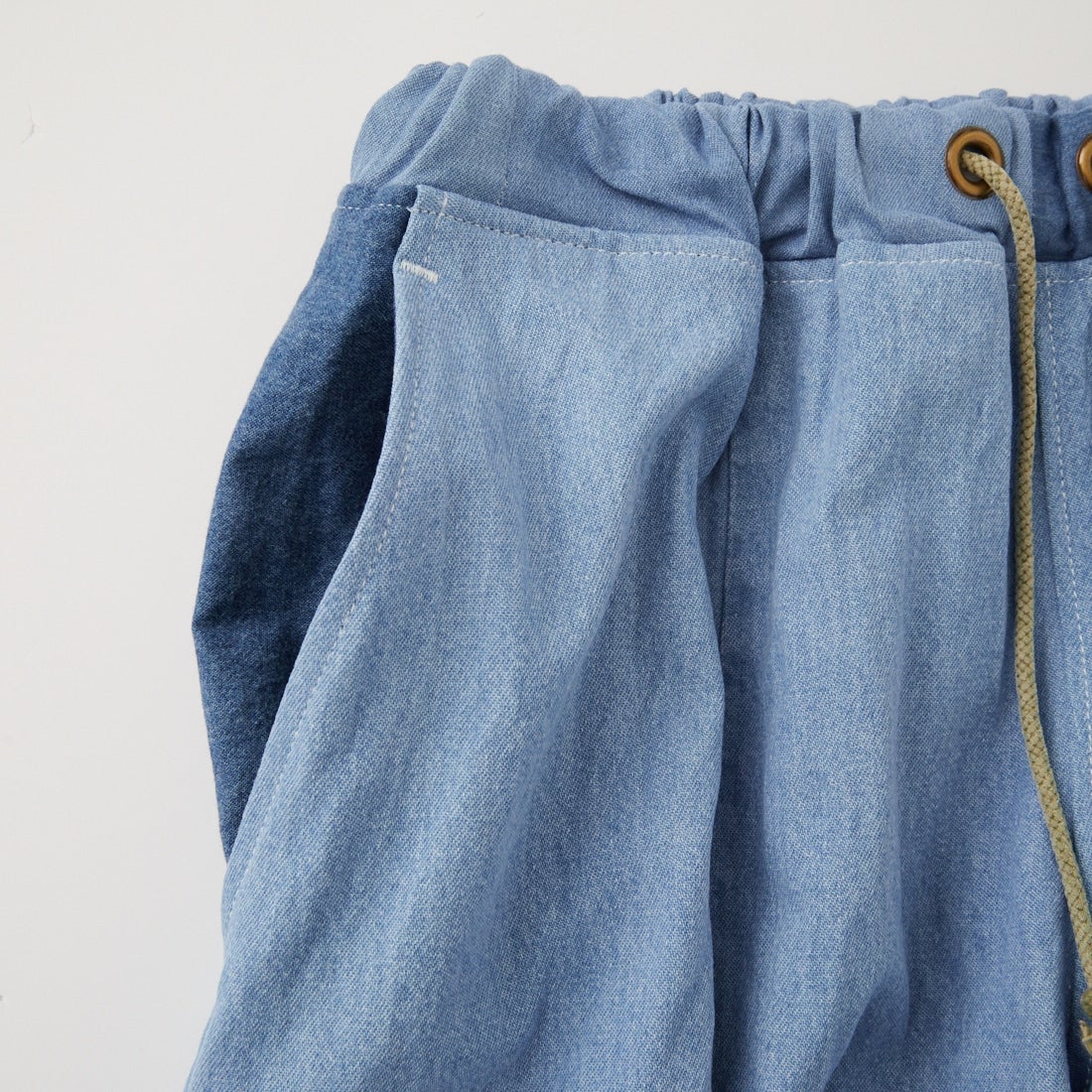 ODDMENT [オッドメント] ライトデニム リメイクショートパンツ [EASY-SHORTS-DENIM] ASST