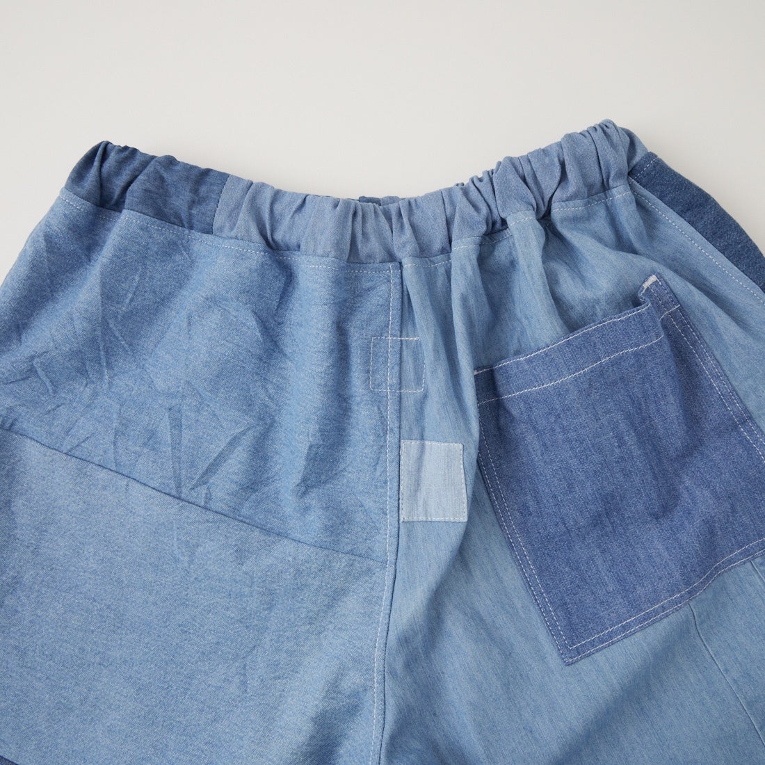 ODDMENT [オッドメント] ライトデニム リメイクショートパンツ [EASY-SHORTS-DENIM] ASST