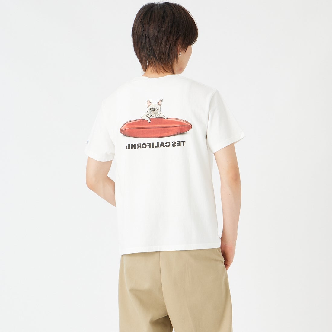 The Endless Summer [エンドレスサマー] BUHI サーファーTシャツ [FH-26574345] 07 WHITE &&モデル身長：177cm 着用サイズ：M&&