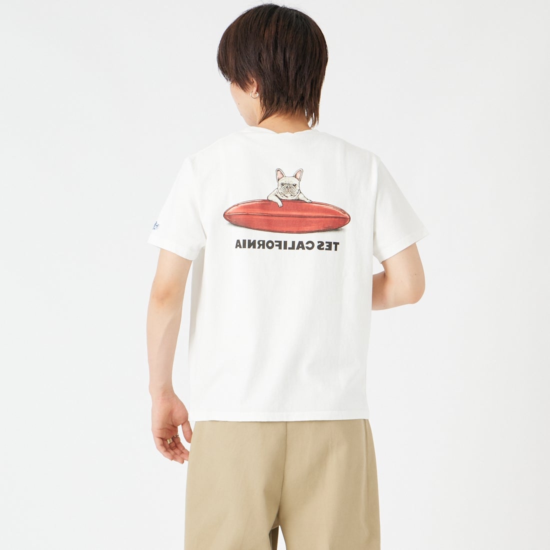The Endless Summer [エンドレスサマー] BUHI サーファーTシャツ [FH-26574345] 07 WHITE &&モデル身長：177cm 着用サイズ：M&&