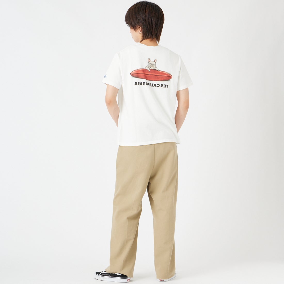 The Endless Summer [エンドレスサマー] BUHI サーファーTシャツ [FH-26574345] 07 WHITE &&モデル身長：177cm 着用サイズ：M&&