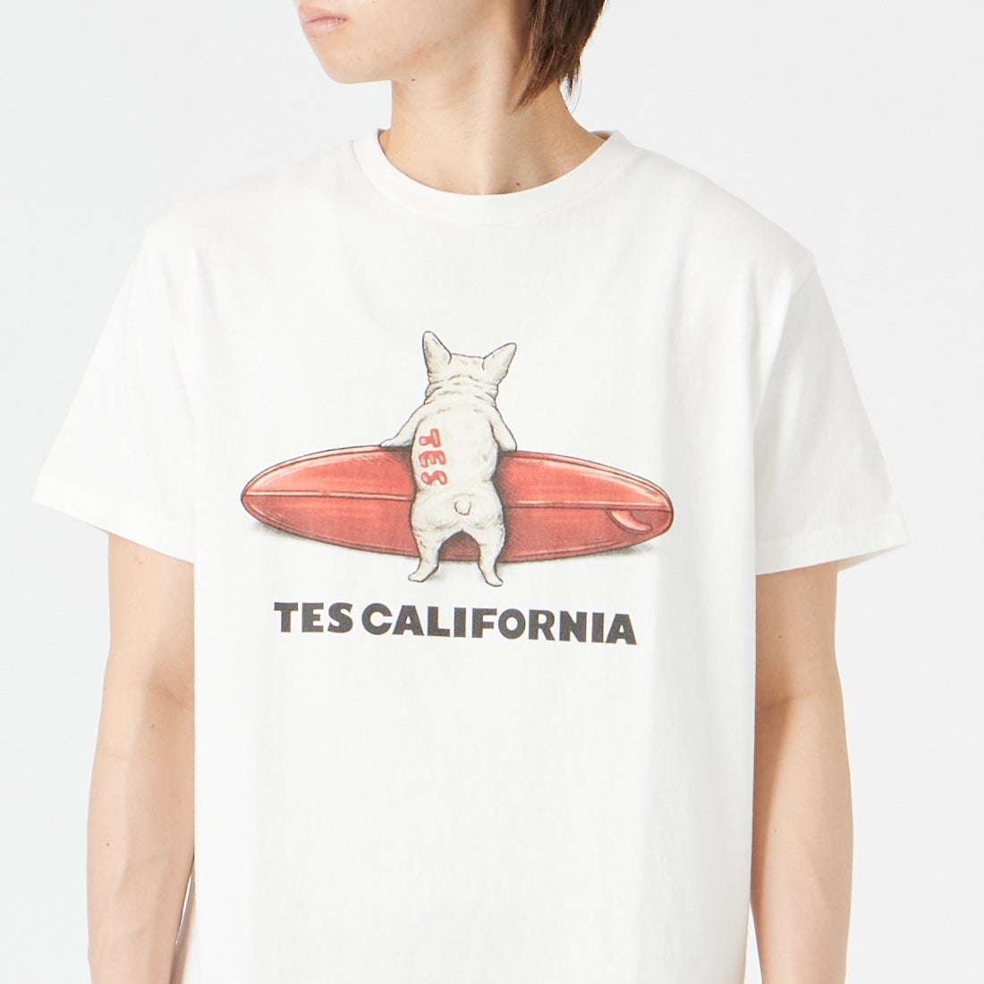 The Endless Summer [エンドレスサマー] BUHI サーファーTシャツ [FH-26574345] 07 WHITE &&モデル身長：177cm 着用サイズ：M&&