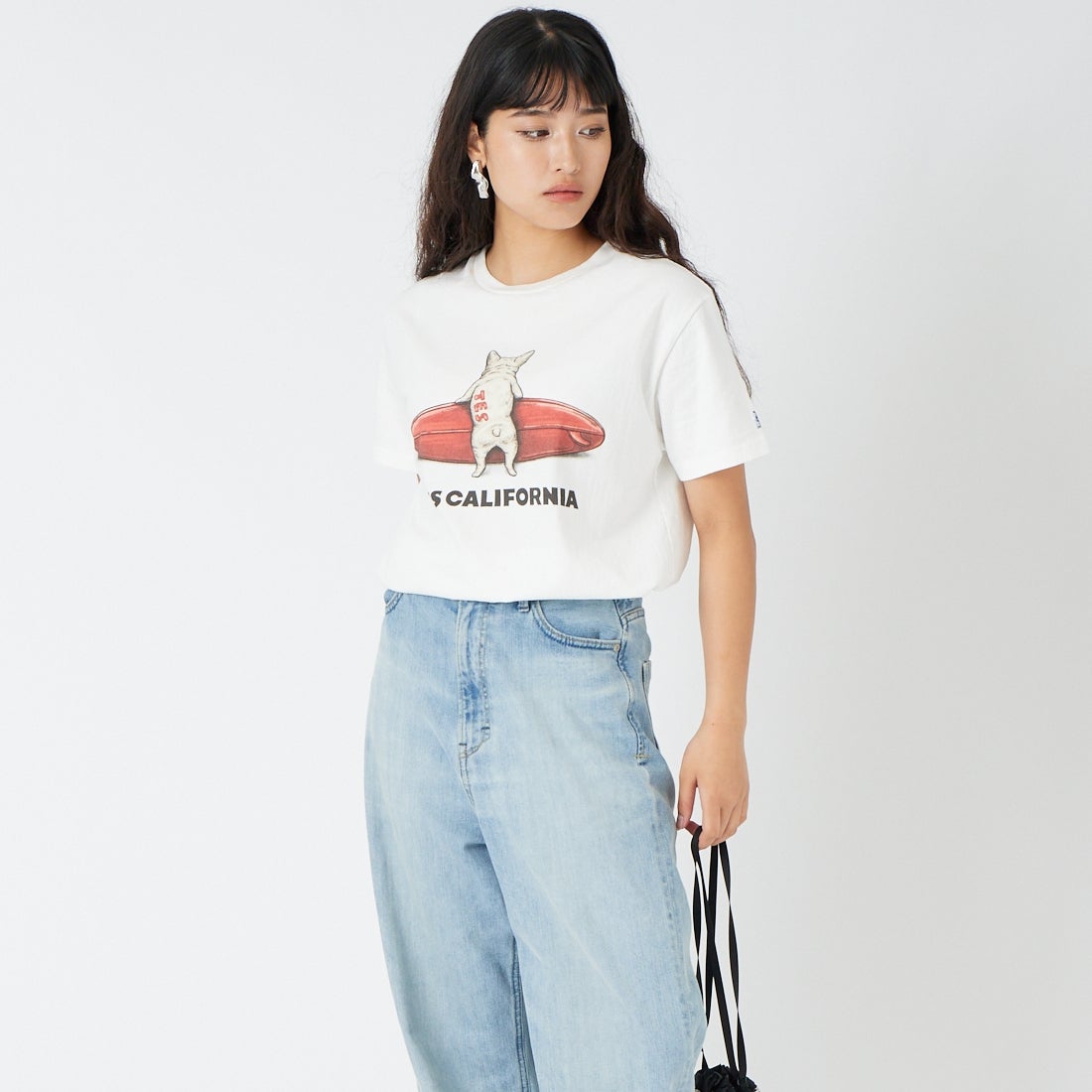 The Endless Summer [エンドレスサマー] BUHI サーファーTシャツ [FH-26574345] 07 WHITE &&モデル身長：162cm 着用サイズ：S&&