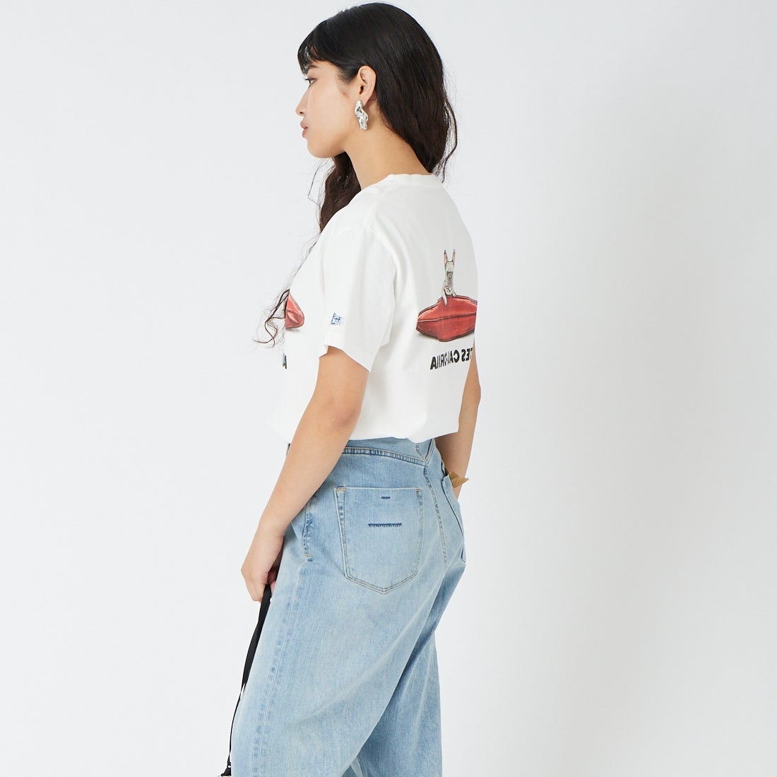 The Endless Summer [エンドレスサマー] BUHI サーファーTシャツ [FH-26574345] 07 WHITE &&モデル身長：162cm 着用サイズ：S&&