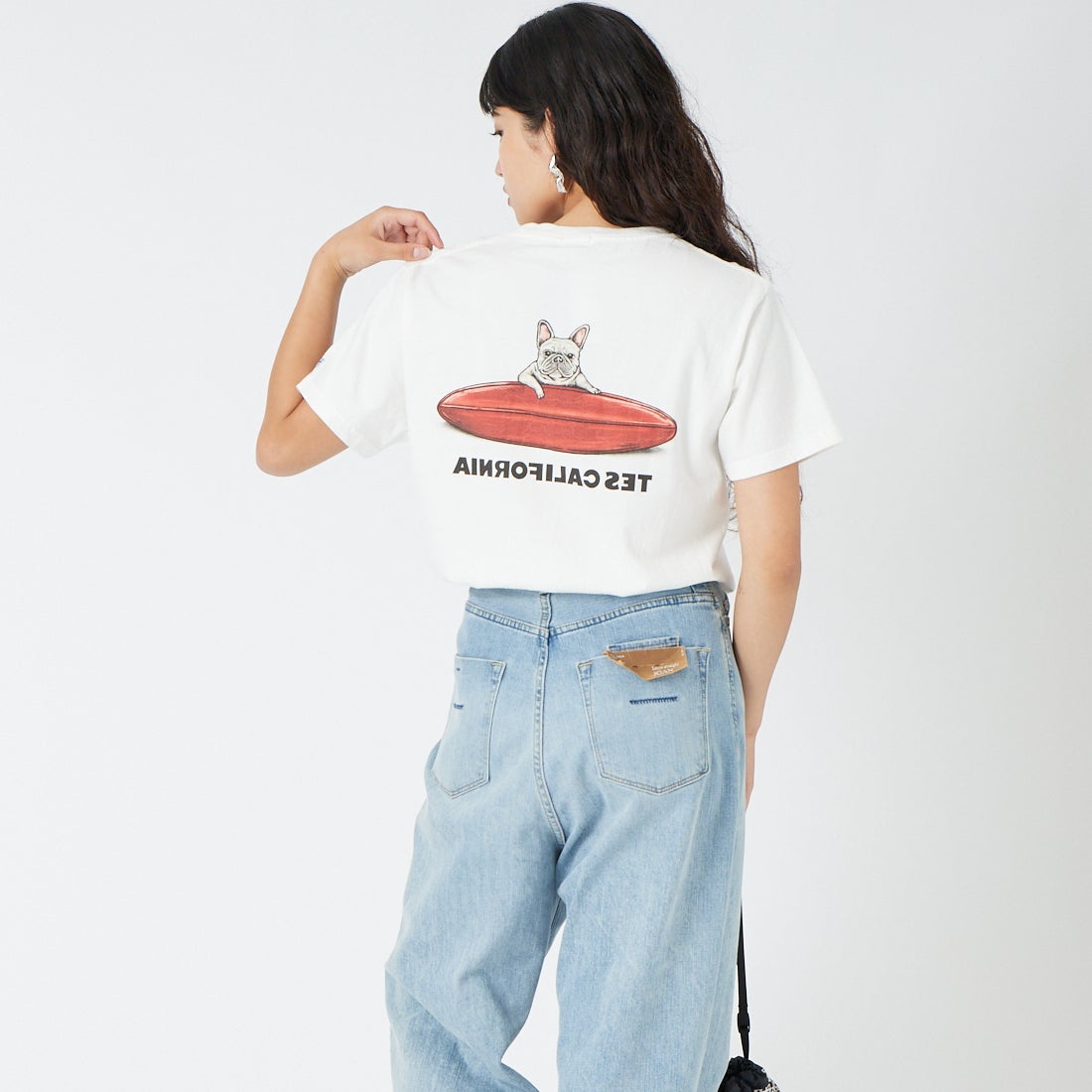 The Endless Summer [エンドレスサマー] BUHI サーファーTシャツ [FH-26574345] 07 WHITE &&モデル身長：162cm 着用サイズ：S&&