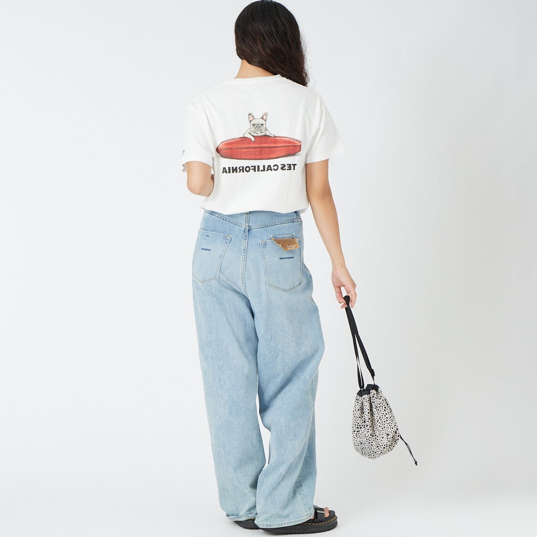 The Endless Summer [エンドレスサマー] BUHI サーファーTシャツ [FH-26574345] 07 WHITE &&モデル身長：162cm 着用サイズ：S&&
