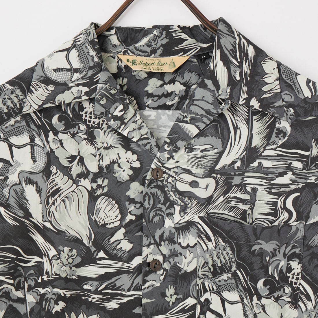 Schott [ショット] Schott×PJ ウォーターバレーレーヨンシャツ [7826123012] 010 BLACK