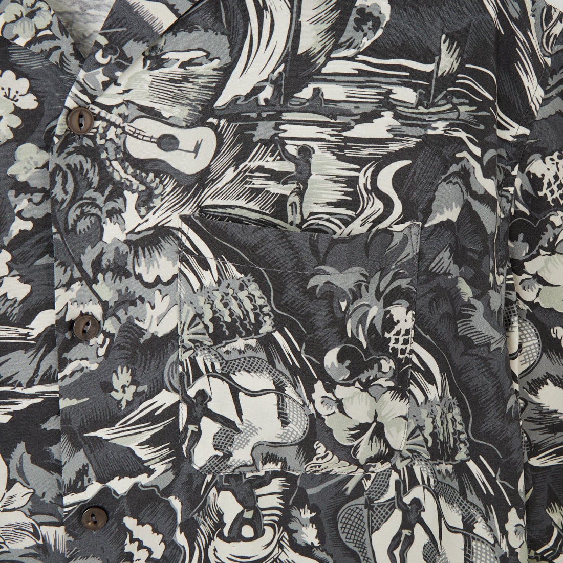 Schott [ショット] Schott×PJ ウォーターバレーレーヨンシャツ [7826123012] 010 BLACK