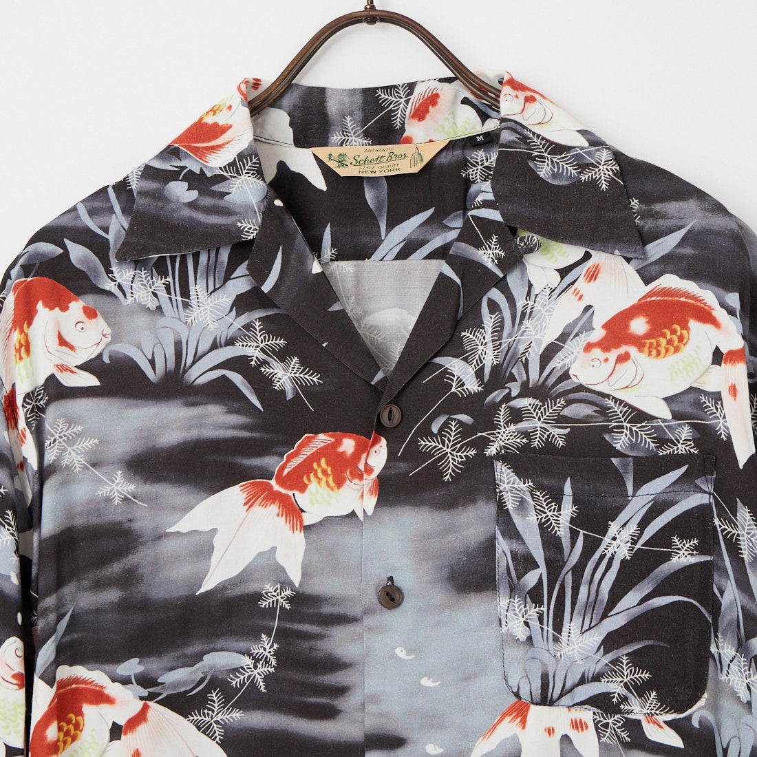 Schott [ショット] Schott×PJ ゴールドフィッシュレーヨンシャツ [7826123015] 010 BLACK
