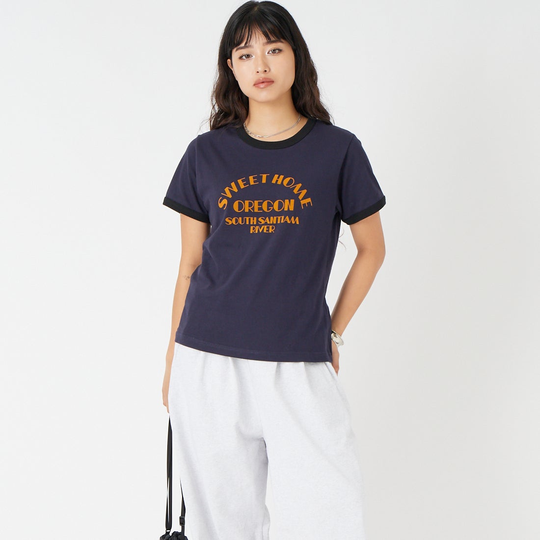 NAVY&&モデル身長：162cm 着用サイズ：F&&