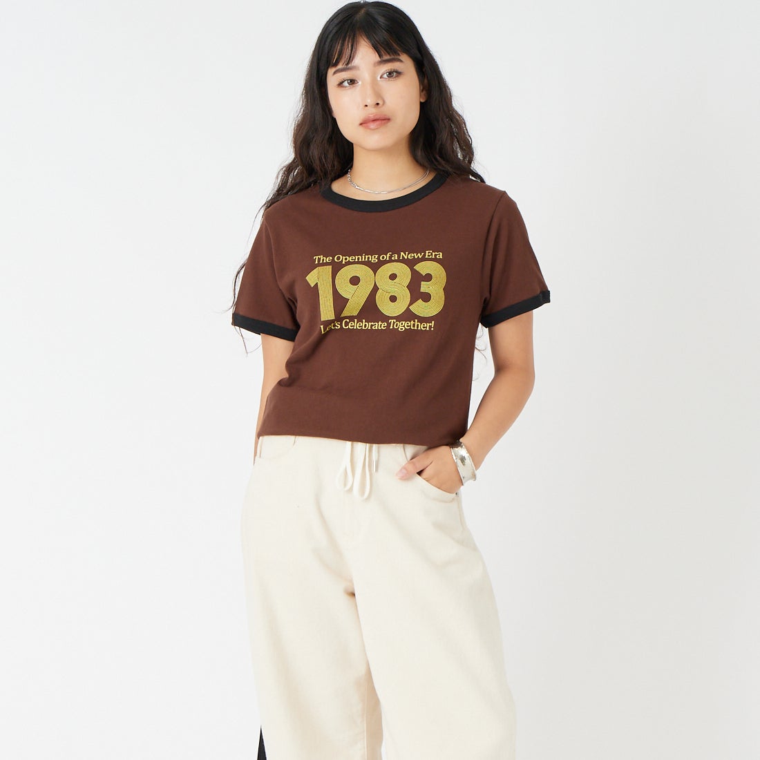 BROWN&&モデル身長：162cm 着用サイズ：F&&