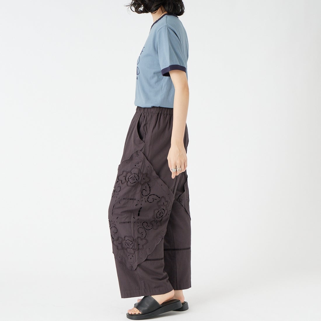SCREEN STARS [スクリーンスターズ] 別注 プリントリンガーTシャツ [2622-232IN-JF] BLUE &&モデル身長：162cm 着用サイズ：F&&