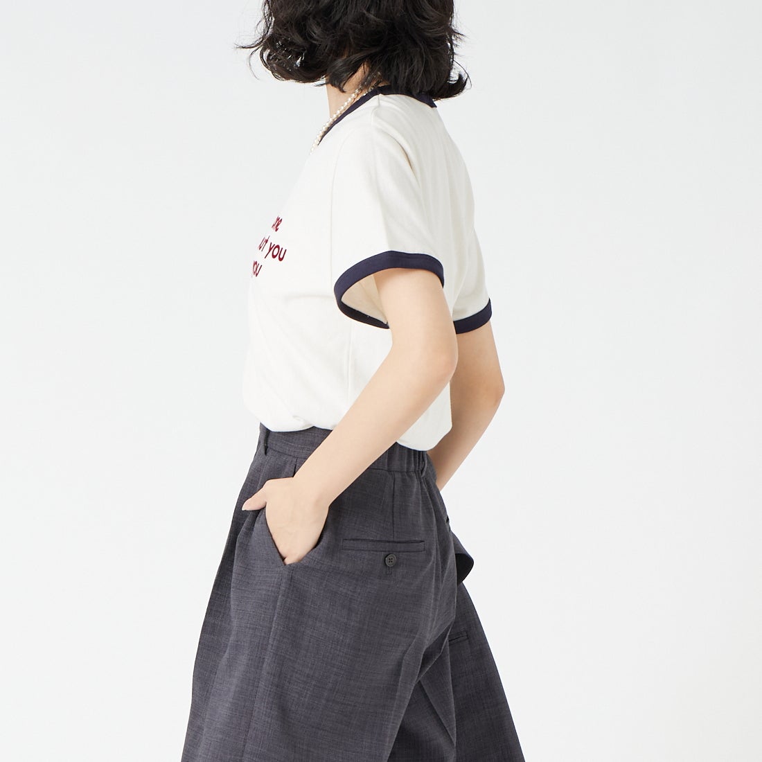 SCREEN STARS [スクリーンスターズ] 別注 プリントリンガーTシャツ [2622-232IN-JF] OFF &&モデル身長：162cm 着用サイズ：F&&