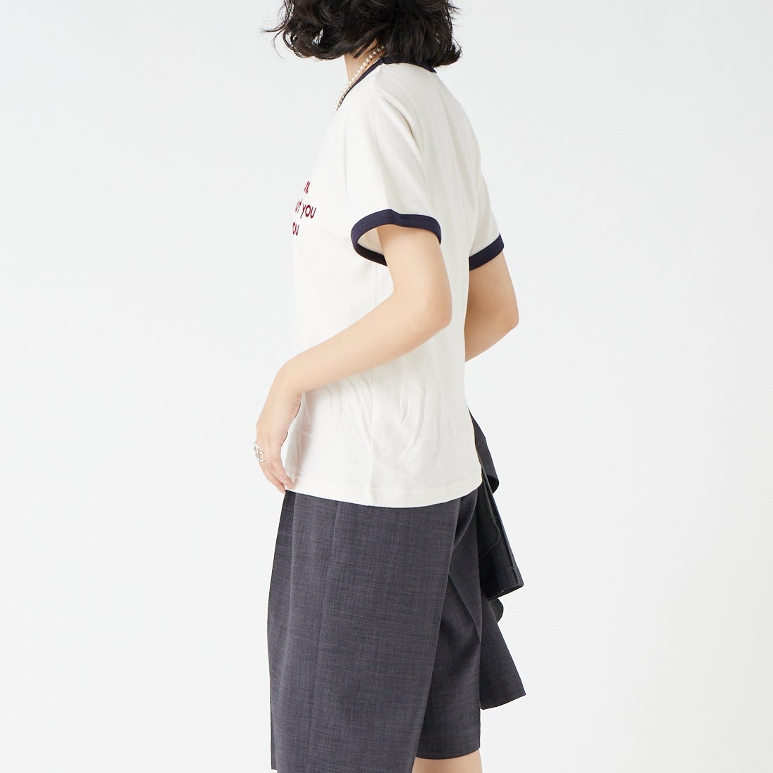 SCREEN STARS [スクリーンスターズ] 別注 プリントリンガーTシャツ [2622-232IN-JF] OFF &&モデル身長：162cm 着用サイズ：F&&