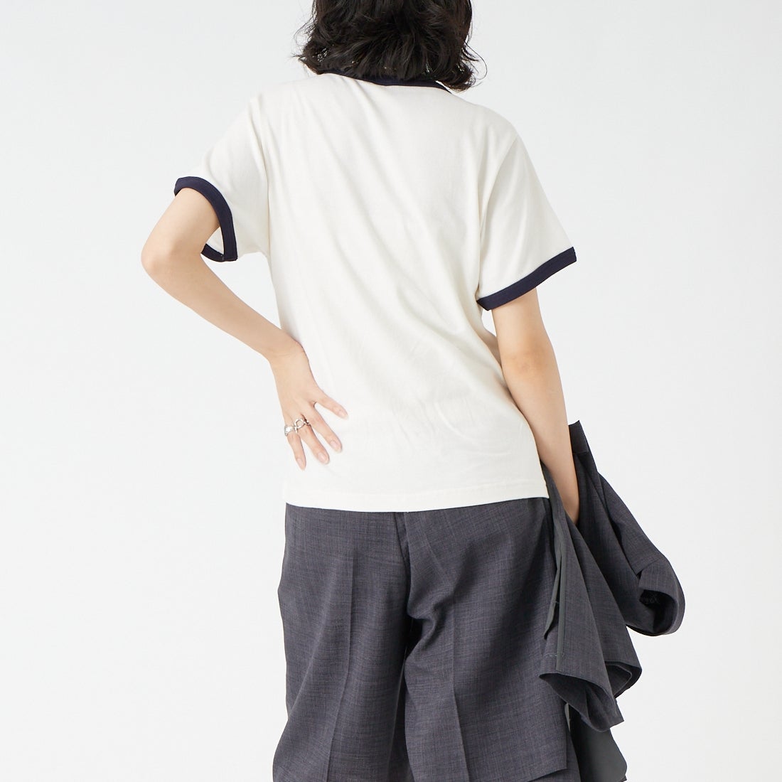 SCREEN STARS [スクリーンスターズ] 別注 プリントリンガーTシャツ [2622-232IN-JF] OFF &&モデル身長：162cm 着用サイズ：F&&