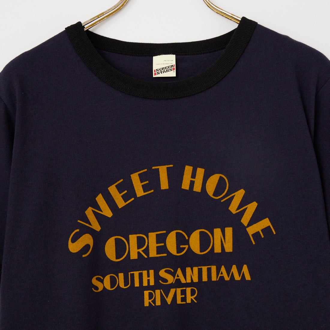 SCREEN STARS [スクリーンスターズ] 別注 プリントリンガーTシャツ [2622-232IN-JF] NAVY