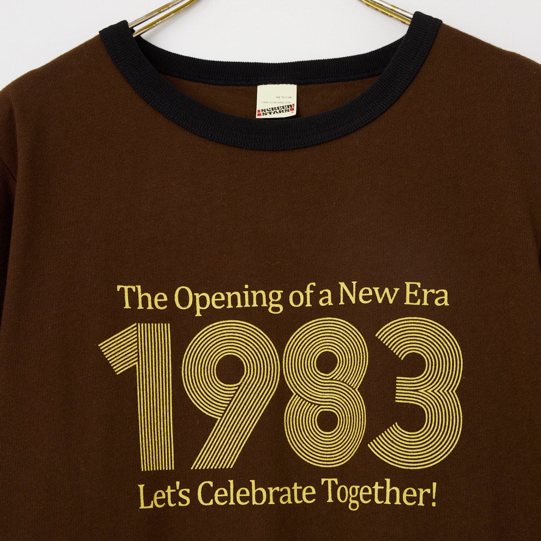 SCREEN STARS [スクリーンスターズ] 別注 プリントリンガーTシャツ [2622-232IN-JF] BROWN