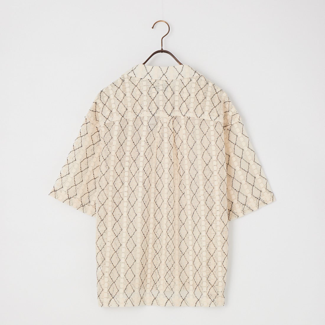 Jeans Factory Clothes [ジーンズファクトリークローズ] レース編みオープンカラーシャツ [JFC-262-045] WHITE