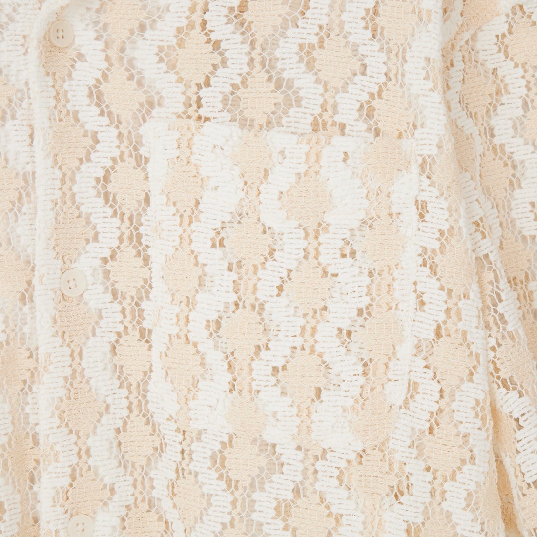 Jeans Factory Clothes [ジーンズファクトリークローズ] レース編みオープンカラーシャツ [JFC-262-045] WH/BG