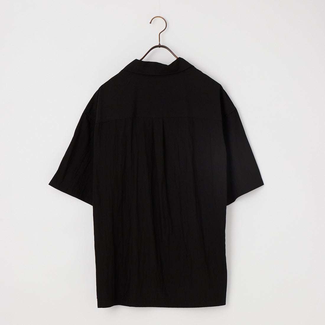 SLICK [スリック] レーヨンポプリンオープンカラーシャツ [5220285] 700 BLACK