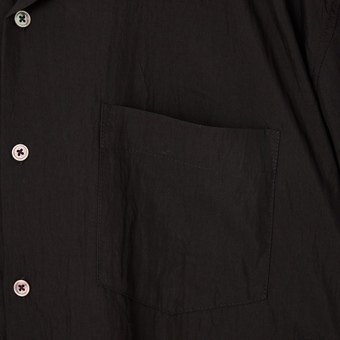 SLICK [スリック] レーヨンポプリンオープンカラーシャツ [5220285] 700 BLACK