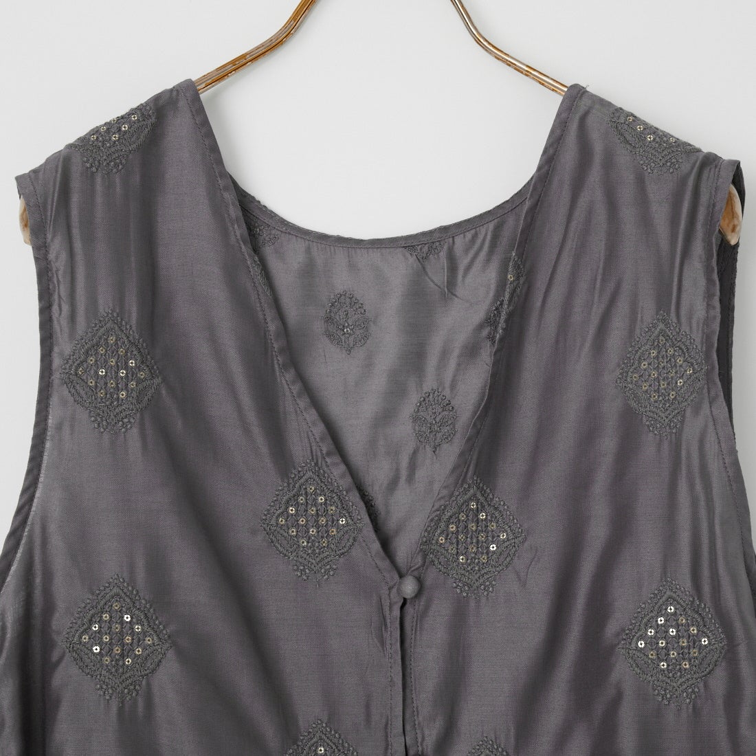 TORRAZZO DONNA [トラッゾドンナ] インド刺繍レイヤード2WAYトップス [6266-319] 13 GRAY