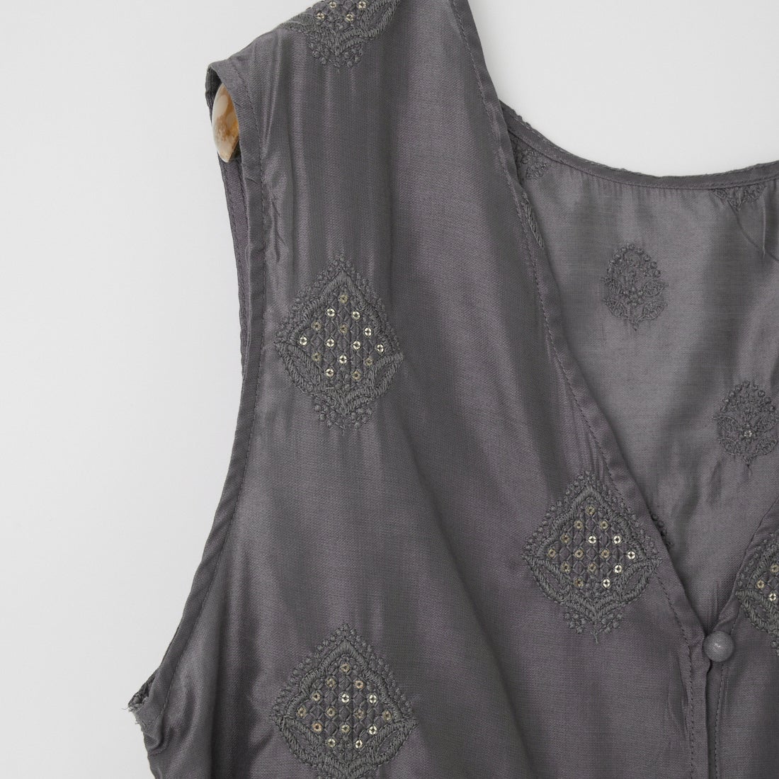 TORRAZZO DONNA [トラッゾドンナ] インド刺繍レイヤード2WAYトップス [6266-319] 13 GRAY