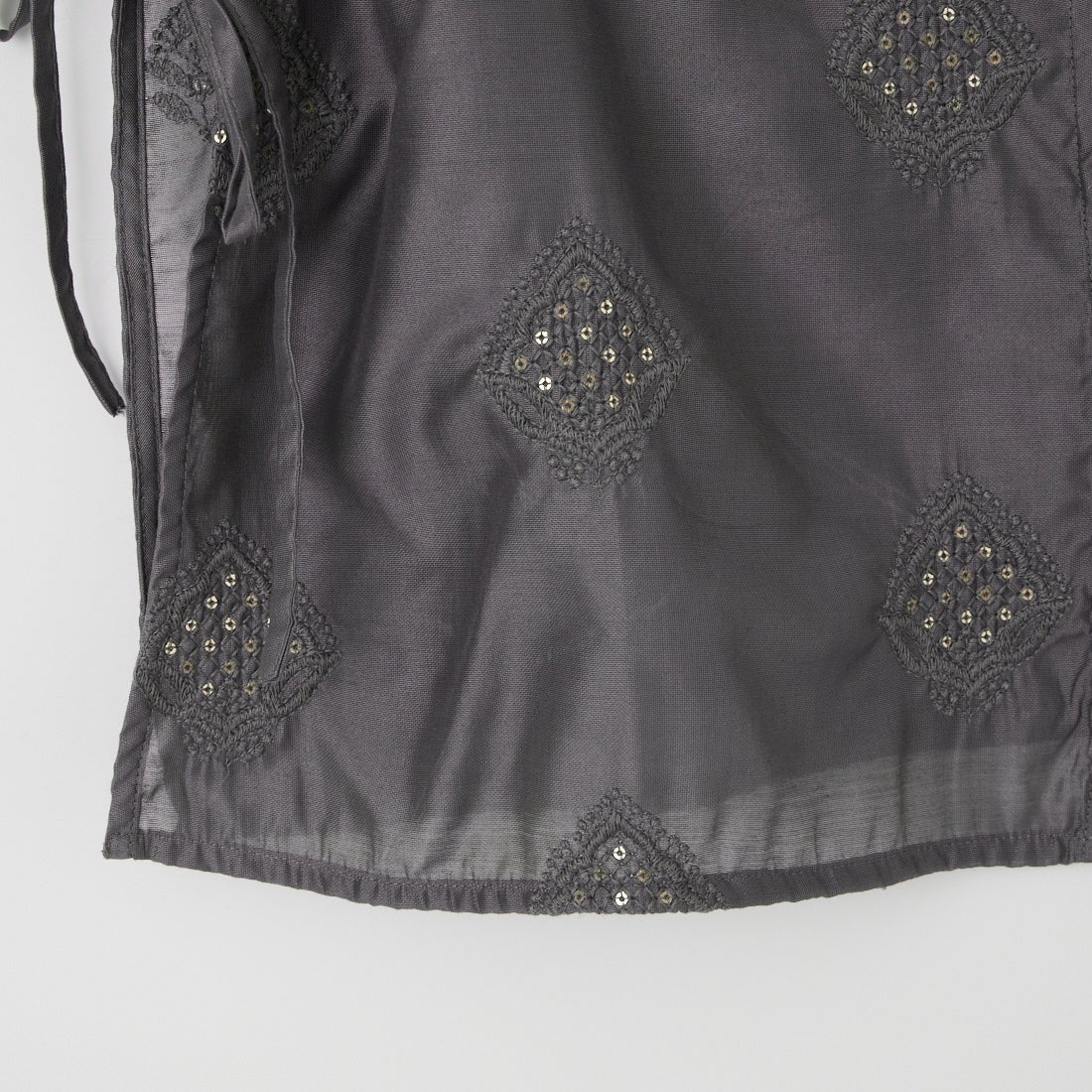TORRAZZO DONNA [トラッゾドンナ] インド刺繍レイヤード2WAYトップス [6266-319] 13 GRAY