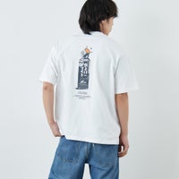 W001 WHITE&&モデル身長：179cm 着用サイズ：L&&
