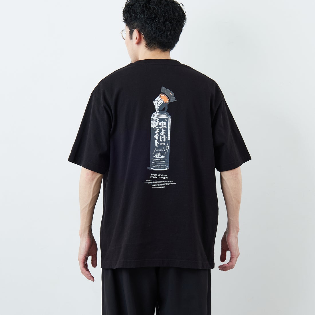 K001 BLACK&&モデル身長：167cm 着用サイズ：L&&