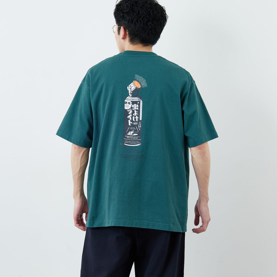 CHUMS [チャムス] アンチバグライトTシャツ [CH01-2717] T035 D.TEA &&モデル身長：167cm 着用サイズ：L&&
