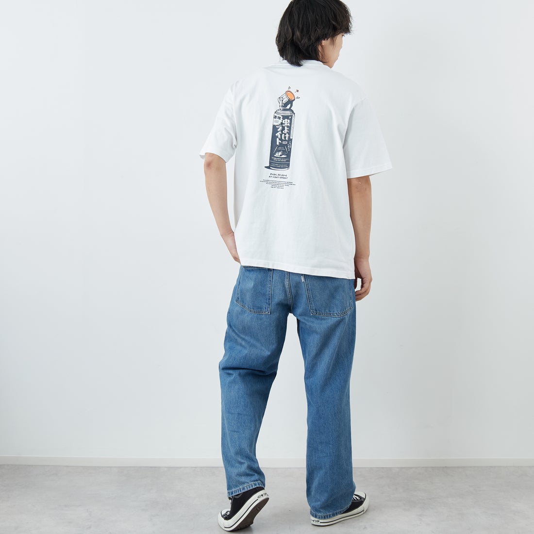 CHUMS [チャムス] アンチバグライトTシャツ [CH01-2717] W001 WHITE &&モデル身長：179cm 着用サイズ：L&&