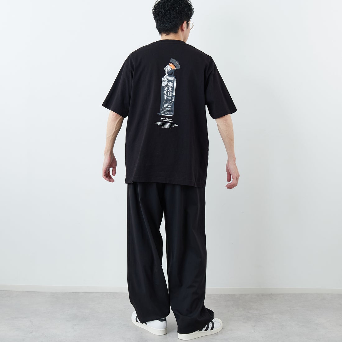 CHUMS [チャムス] アンチバグライトTシャツ [CH01-2717] K001 BLACK &&モデル身長：167cm 着用サイズ：L&&