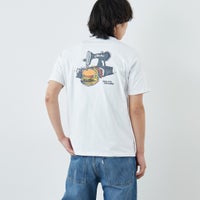W001 WHITE&&モデル身長：179cm 着用サイズ：L&&