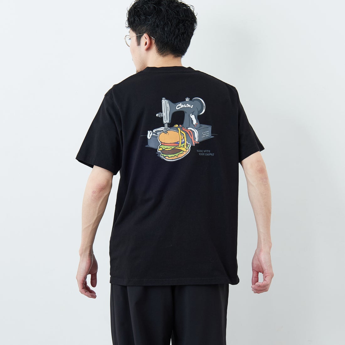 K001 BLACK&&モデル身長：167cm 着用サイズ：L&&