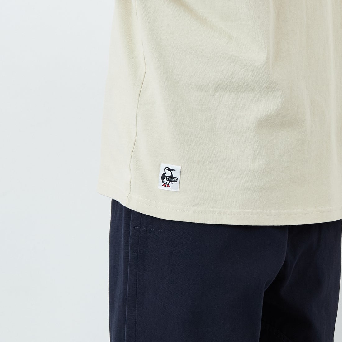 CHUMS [チャムス] ハンドメイドハンバーガーTシャツ [CH01-2740] G057 GREIG &&モデル身長：167cm 着用サイズ：L&&