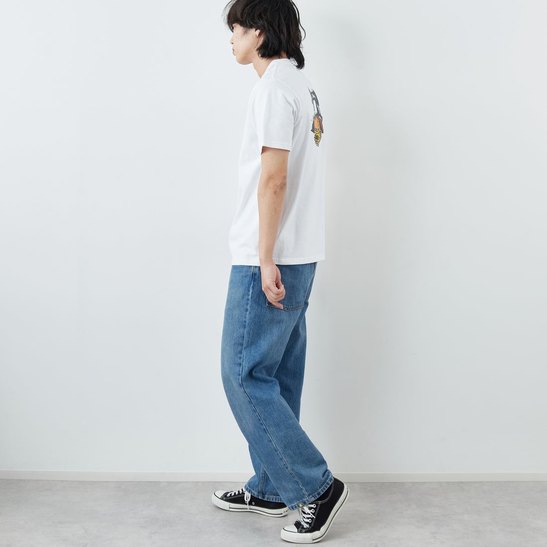 CHUMS [チャムス] ハンドメイドハンバーガーTシャツ [CH01-2740] W001 WHITE &&モデル身長：179cm 着用サイズ：L&&