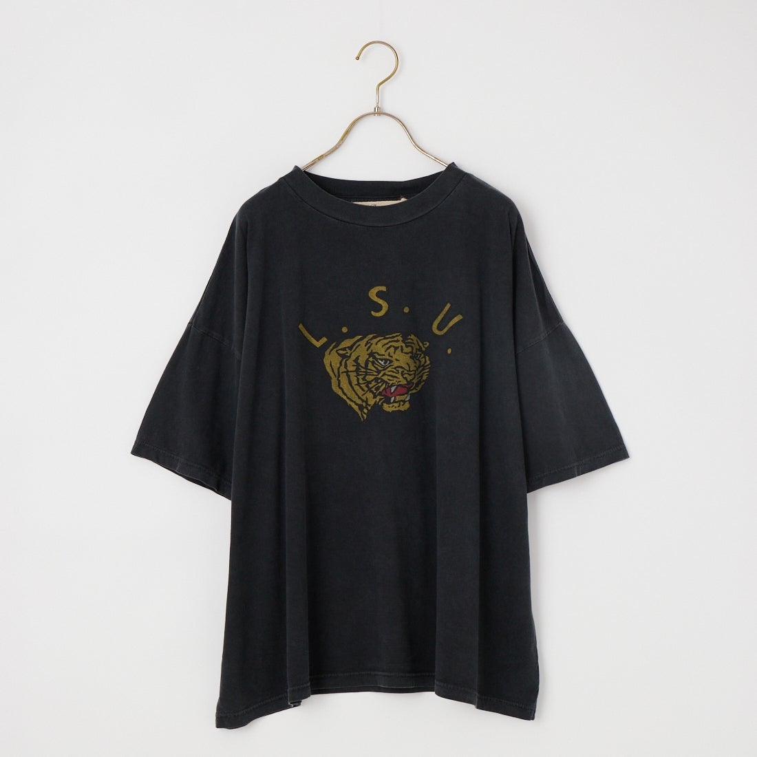REMI RELIEF [レミレリーフ] 別注 SP加工ビッグプリントTシャツ L.S.U [RN30389188-JF] BLACK