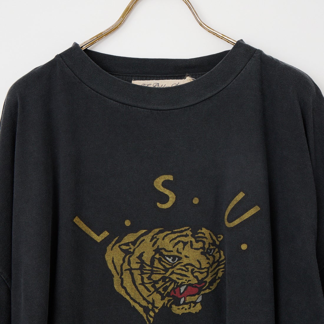 REMI RELIEF [レミレリーフ] 別注 SP加工ビッグプリントTシャツ L.S.U [RN30389188-JF] BLACK