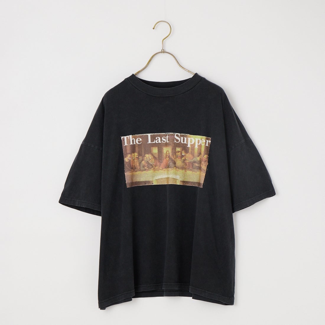 REMI RELIEF [レミレリーフ] 別注 SP加工ビッグプリントTシャツ THE LAST SUPPER [RN30389155-JF] BLACK