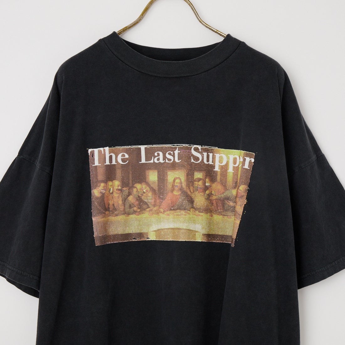 REMI RELIEF [レミレリーフ] 別注 SP加工ビッグプリントTシャツ THE LAST SUPPER [RN30389155-JF] BLACK